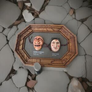 The Mask Play Hahoe Byeolsin Exorcism Hahoetal Ceremony Korean Mask Shadow Box